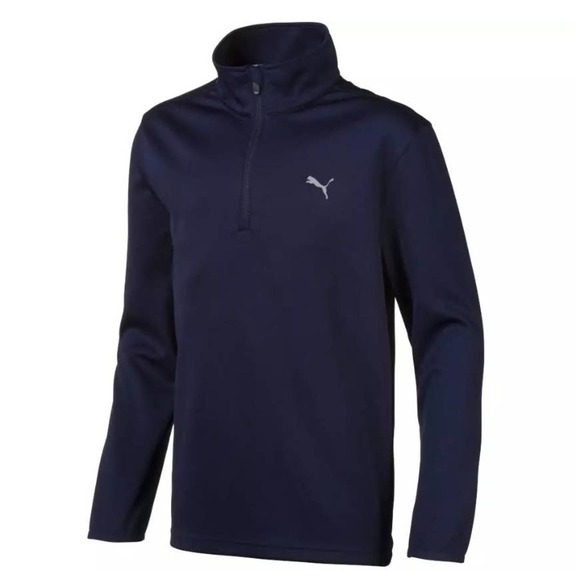 Puma Boys Small 1/4 Zip Pullover Blue Drycell NWT - Picture 1 of 9